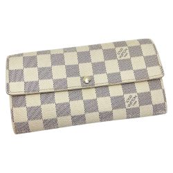 ☆☆ LOUIS VUITTON ルイヴィトン ダミエ・アズール ポルトフォイユ サラ N61735 レディース レザー 長財布 Cランク