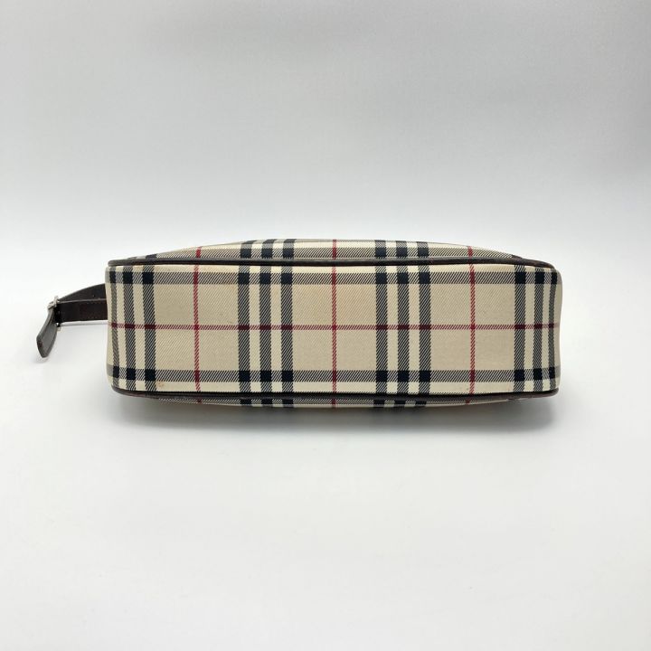 BURBERRY バーバリー ノバチェック ワンショルダーバッグ ベージュ キャンバス×レザー｜中古｜なんでもリサイクルビッグバン