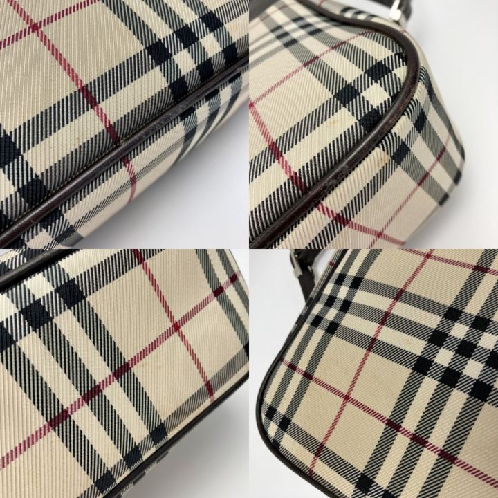 BURBERRY バーバリー ノバチェック ワンショルダーバッグ ベージュ キャンバス×レザー｜中古｜なんでもリサイクルビッグバン