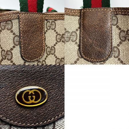  GUCCI グッチ Accessory Collection 39.02.003 ブラウン系 ショルダートートバッグ PVC×レザー レディース