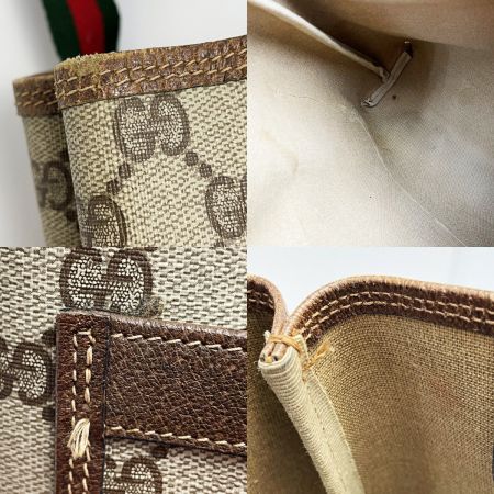  GUCCI グッチ Accessory Collection 39.02.003 ブラウン系 ショルダートートバッグ PVC×レザー レディース