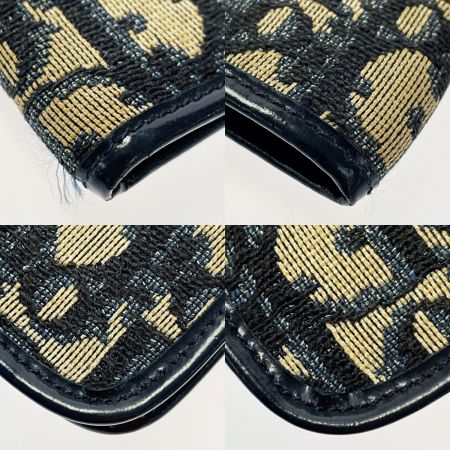  Christian Dior クリスチャンディオール トロッター MODELE EXCLUSIF ネイビー 2つ折り財布 キャンバス×レザー