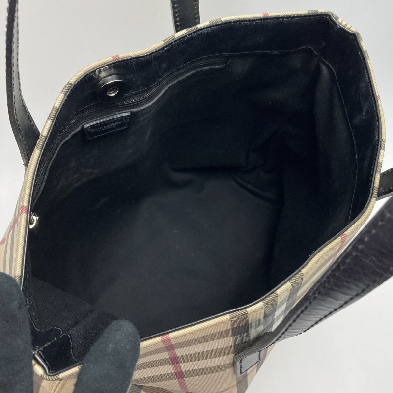 中古】 BURBERRY LONDON バーバリーロンドン チェック柄 トートバッグ