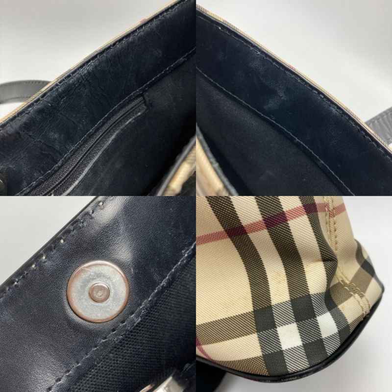 中古】 BURBERRY LONDON バーバリーロンドン チェック柄 トートバッグ