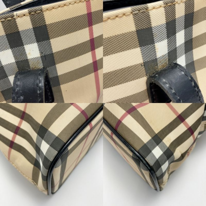 中古】 BURBERRY LONDON バーバリーロンドン チェック柄 トートバッグ