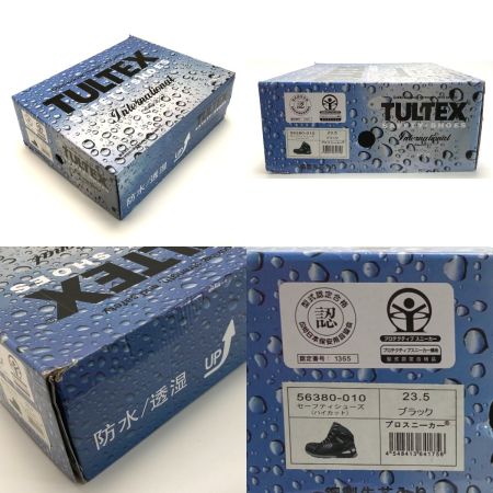  アイトス TULTEX セーフティシューズ 安全靴 ハイカット 56380-010 ブラック 23.5cm 耐滑 防水 未使用