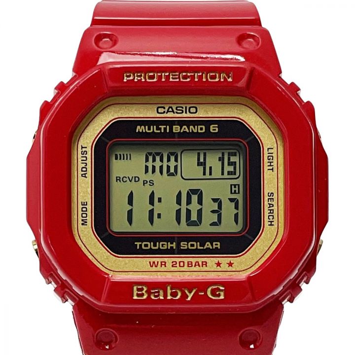 [中古][ソーラー][レディース] 【中古】CASIO カシオ BABY-G 20周年記念モデル BGD-5020VC-4JR レッド 電波ソーラー デジタル レディース 腕時計 Cランク