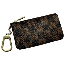 ☆☆ LOUIS VUITTON ルイヴィトン ダミエ ポシェット・クレ N62658 ブラウン キーケース ユニセックス ゴールド金具 Bランク