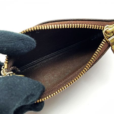  LOUIS VUITTON ルイヴィトン ダミエ ポシェット・クレ N62658 ブラウン キーケース ユニセックス ゴールド金具