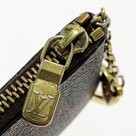  LOUIS VUITTON ルイヴィトン ダミエ ポシェット・クレ N62658 ブラウン キーケース ユニセックス ゴールド金具