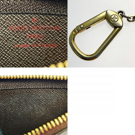  LOUIS VUITTON ルイヴィトン ダミエ ポシェット・クレ N62658 ブラウン キーケース ユニセックス ゴールド金具