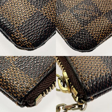  LOUIS VUITTON ルイヴィトン ダミエ ポシェット・クレ N62658 ブラウン キーケース ユニセックス ゴールド金具