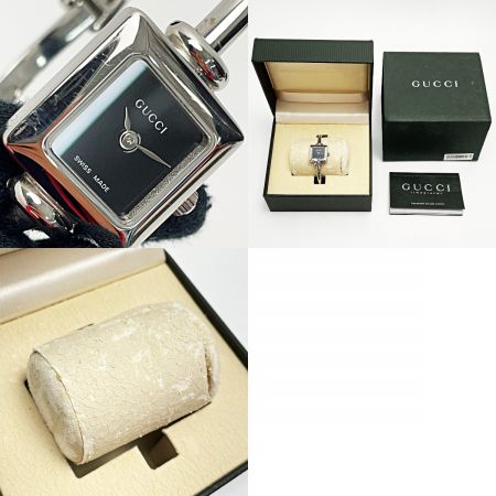  GUCCI グッチ クォーツ 1900L ブラック レディース ステンレススチール 腕時計 ケース・取説有