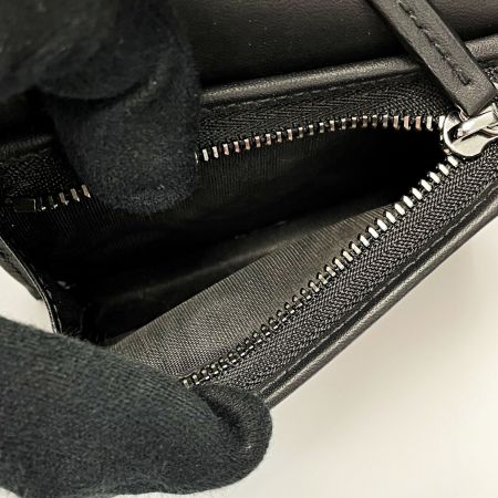  GUCCI グッチ ダブルG 658610 ブラック 2つ折り財布 GGデニム レディース シルバー金具