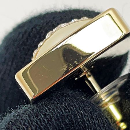  CHANEL シャネル ココマーク ABA746 シャンパンゴールド ピアス スクエア ラインストーン フェイクパール GP アクセサリー