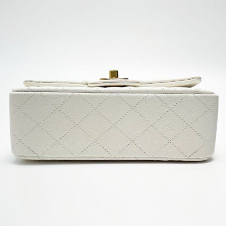  CHANEL シャネル マトラッセ トップハンドルミニフラップ AS2431 アイボリー チェーンショルダーバッグ キャビアスキン ギャランティ有