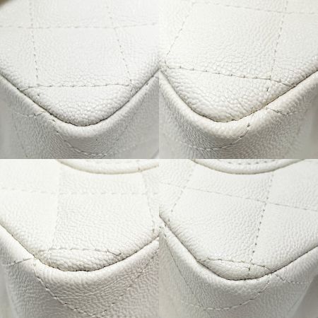  CHANEL シャネル マトラッセ トップハンドルミニフラップ AS2431 アイボリー チェーンショルダーバッグ キャビアスキン ギャランティ有