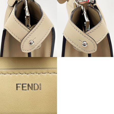  FENDI フェンディ ピーカブー I See U ROSE ベージュ 2WAYバッグ レディース シルバー金具