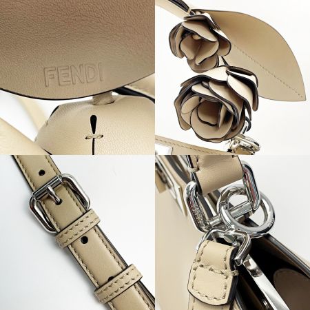  FENDI フェンディ ピーカブー I See U ROSE ベージュ 2WAYバッグ レディース シルバー金具