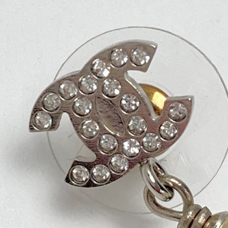  CHANEL シャネル ココマーク フェイクパール ピアス A22V GP ラインストーン
