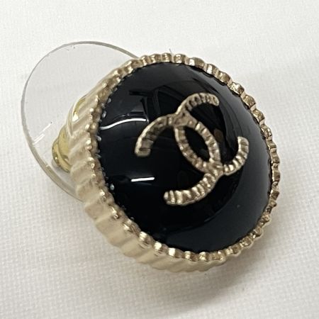  CHANEL シャネル ピアス メタル レジン ココマーク A95896 ブラック×ゴールド