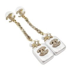  CHANEL シャネル アクセサリー ピアス 香水ボトル×スターモチーフ ロングドロップピアス ゴールド Bランク