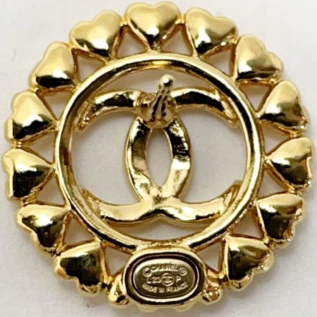  CHANEL シャネル ラウンド ハート ココマーク ABA273 ゴールド ピアス レディース アクセサリー