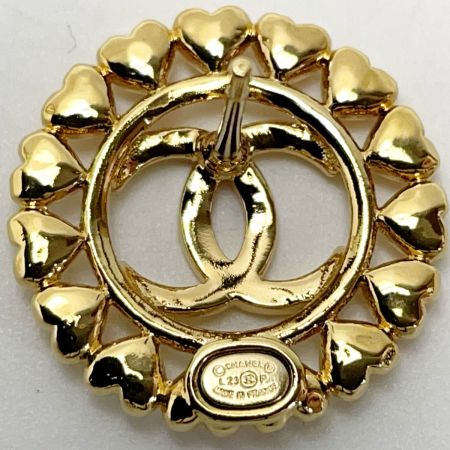  CHANEL シャネル ラウンド ハート ココマーク ABA273 ゴールド ピアス レディース アクセサリー