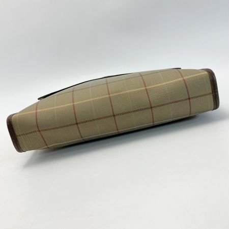 Burberrys バーバリーズ チェック柄 キャンバス×レザー オリーブ セカンドバッグ クラッチバッグ