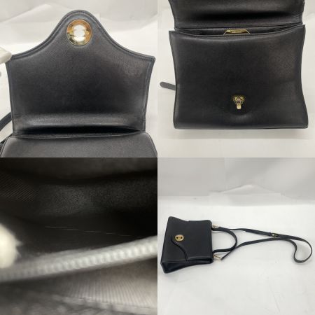  GIVENCHY ジバンシー 2WAYハンドバッグ SACS A MAIN サークルロゴ ストラップ付 オールド・ジバンシィ  ブラック