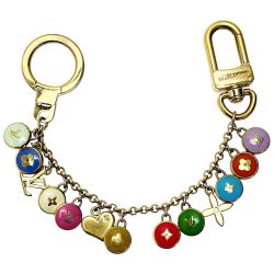 ☆☆ LOUIS VUITTON ルイヴィトン ポルト クレ・シェンヌ バスティーユ マルチカラー キーホルダー チャーム ゴールド Cランク