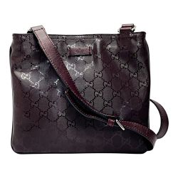 ☆☆ GUCCI グッチ GGインプリメ 201533 ブラウン系 ショルダーバッグ レディース シルバー金具 Bランク