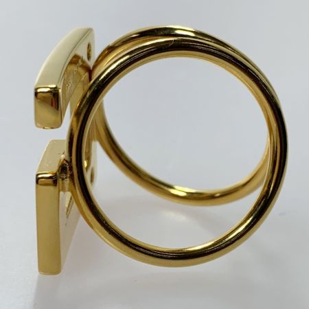  GUCCI グッチ メッキ Gロゴ Gモチーフ ゴールド スカーフリング