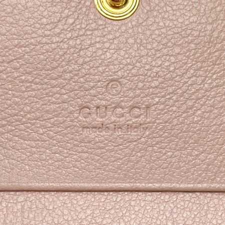  GUCCI グッチ GGスプリーム 2つ折り カードケースウォレット 701489 ピンク アイスクリーム 財布