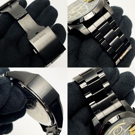  DIESEL ディーゼル MEGA CHIEF メガチーフ DZ-4338 ブラック×ゴールド クォーツ メンズ 腕時計