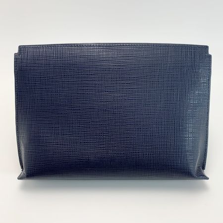  Calvin Klein カルバンクライン レザー ネイビー クラッチバッグ メンズ