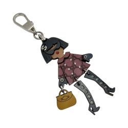 ☆☆ GUCCI グッチ GG マドモアゼル バッグチャーム 389047 キーリング ラインストーン Bランク