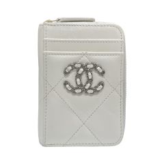  CHANEL シャネル コインケース レディース シャネル19 ディズヌフ ラムレザー AP2701 アイボリー Bランク