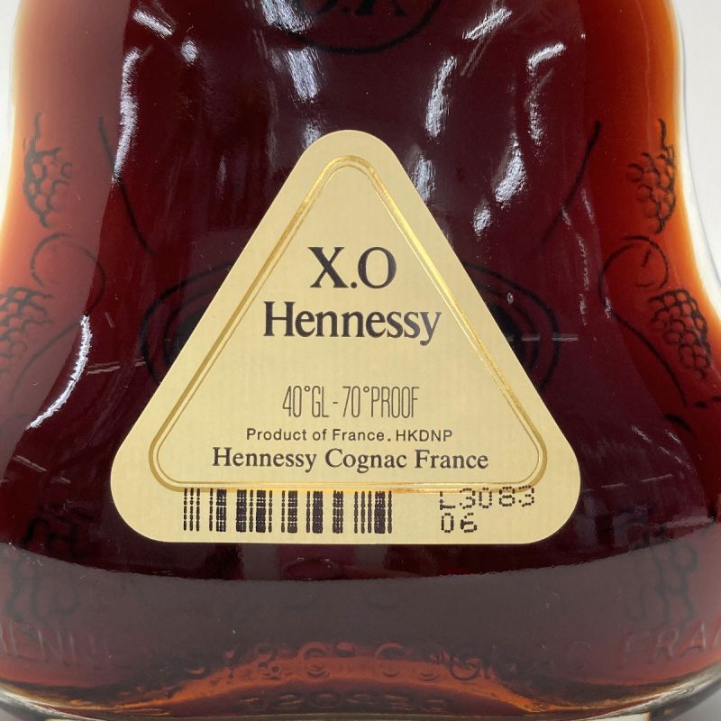 中古】 Hennessy ヘネシー XO 700ml 40度 クリアボトル 金キャップ ...
