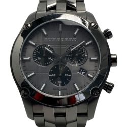 ☆☆ BURBERRY バーバリー ヘリテージ クロノグラフ BU1854 グレー クォーツ メンズ 腕時計 箱・取説有 Heritage Cランク