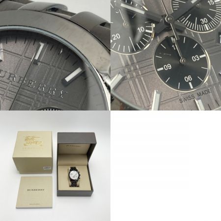  BURBERRY バーバリー ヘリテージ クロノグラフ BU1854 グレー クォーツ メンズ 腕時計 箱・取説有 Heritage