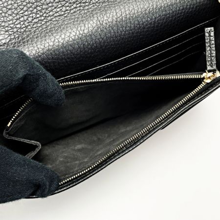  GUCCI グッチ SOHO 598211 ブラック ショルダーバッグ インターロッキング GG レディース ゴールド金具 箱・布袋有