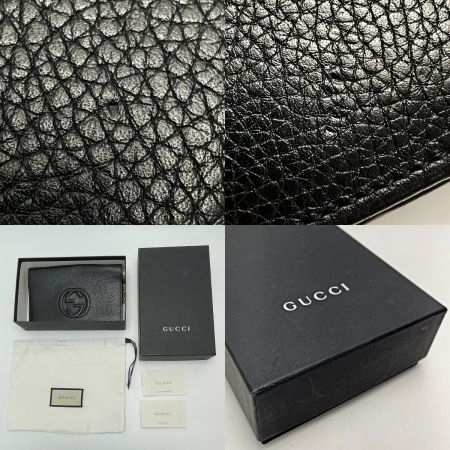  GUCCI グッチ SOHO 598211 ブラック ショルダーバッグ インターロッキング GG レディース ゴールド金具 箱・布袋有