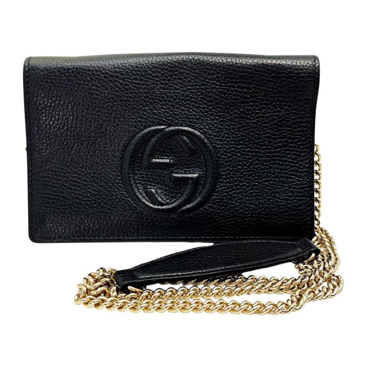 GUCCI グッチ SOHO 598211 ブラック ショルダーバッグ インター 