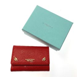 ☆☆ Samantha Thavasa サマンサタバサ ペコちゃん コラボ 二つ折り財布 口金折財布 レッド 箱付き Bランク