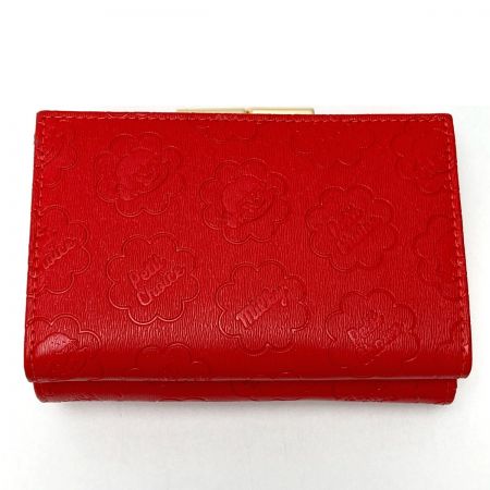  Samantha Thavasa サマンサタバサ ペコちゃん コラボ 二つ折り財布 口金折財布 レッド 箱付き