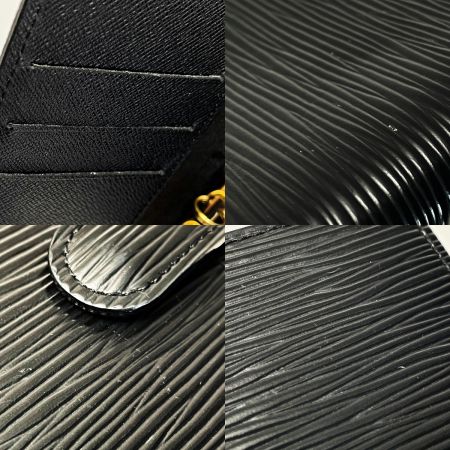  LOUIS VUITTON ルイヴィトン エピ アジェンダPM R20052 ブラック 手帳カバー ユニセックス ゴールド金具