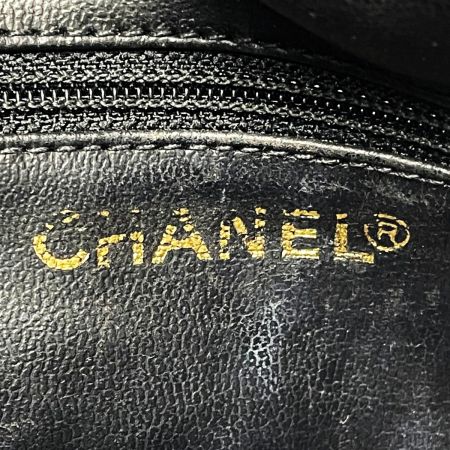  CHANEL シャネル コスメポーチ ブラック エナメル レディース ゴールド金具 ギャランティカード有