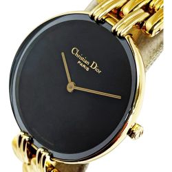 ☆☆ Christian Dior クリスチャンディオール バギラ D46-154-4 ゴールド クォーツ ステンレススチール レディース 腕時計 Bランク