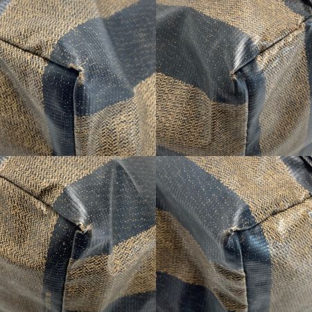  FENDI フェンディ ペカン ミニトート ブラウン PVC×レザー ハンドバッグ